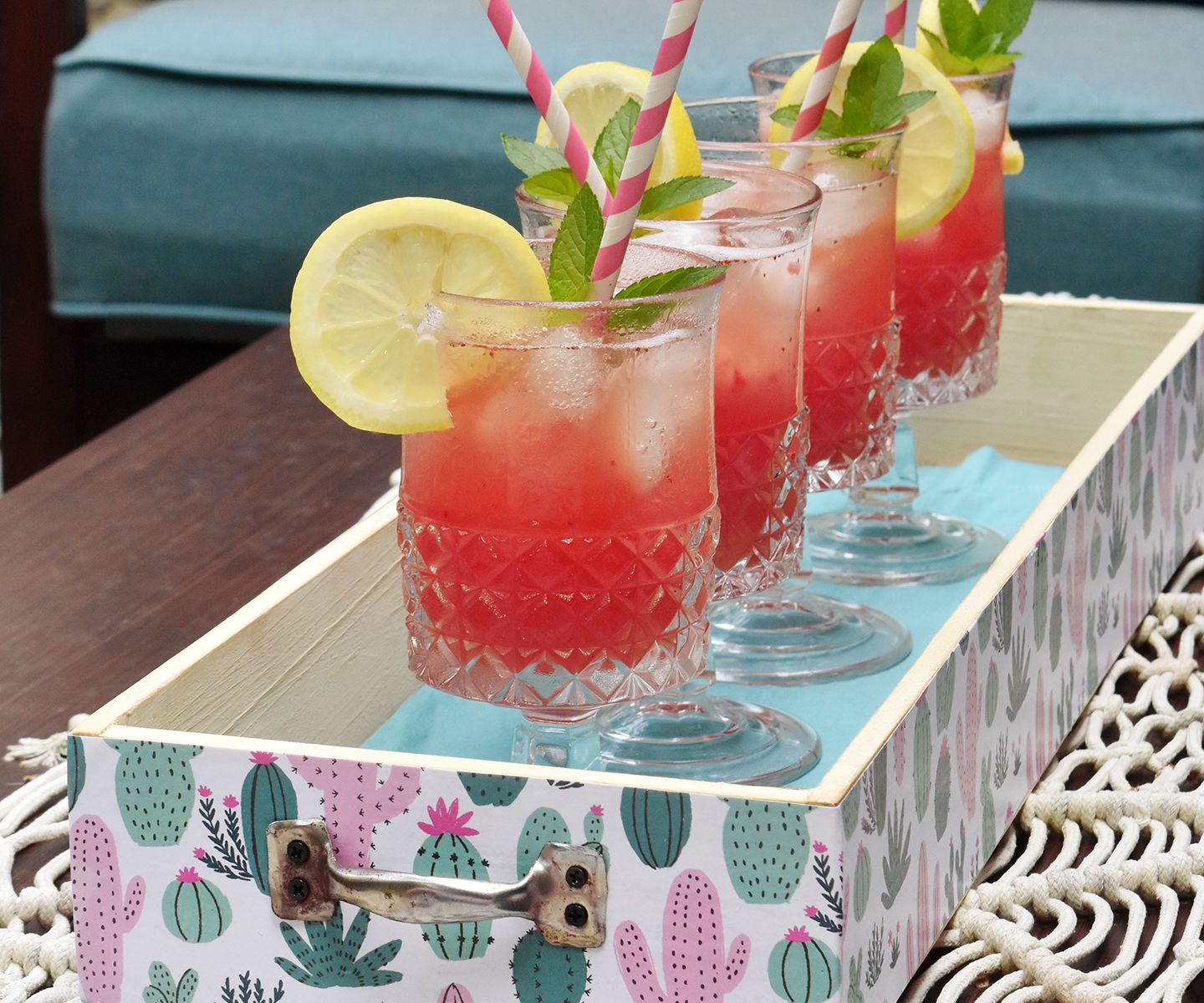 Easy DIY Serving Tray Using Decorative Paper