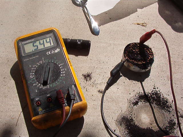 Aluminum Can, Saltwater and Charcoal Battery