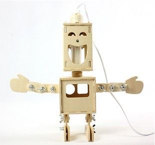 The DIY Two-sided Boy Robot Desk Lamp