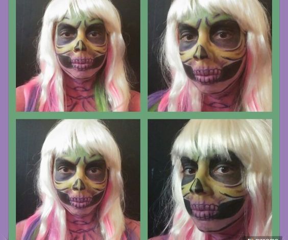 Ombre Skull Face Paint