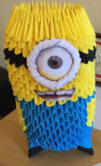 How to Make an Origami Minion | Birthday Gifts - 3D Toys | DIY Paper ...