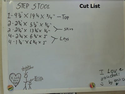 Step 1 : the Cut Lists