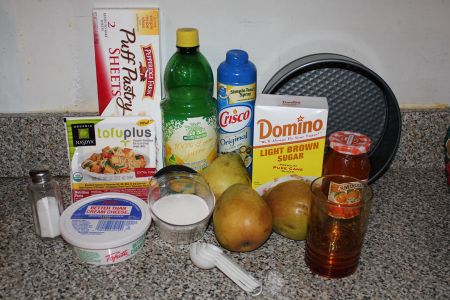 VEGAN Pear and "Cheese" Tart