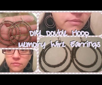 DIY Double Hoop Memory Wire Earrings