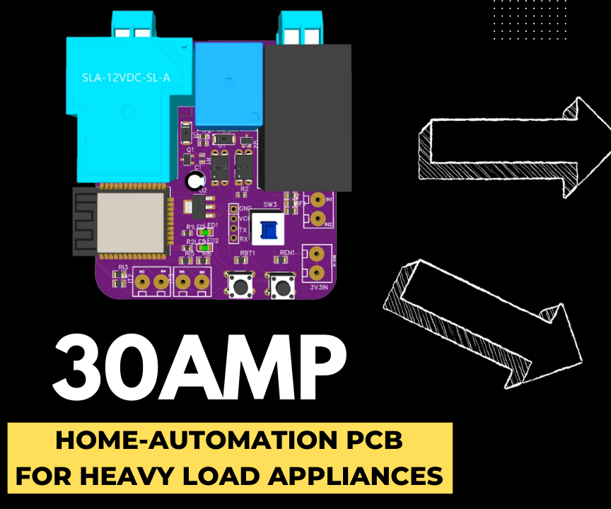30Amp Home-Automation PCB for Heavy Load Appliances.