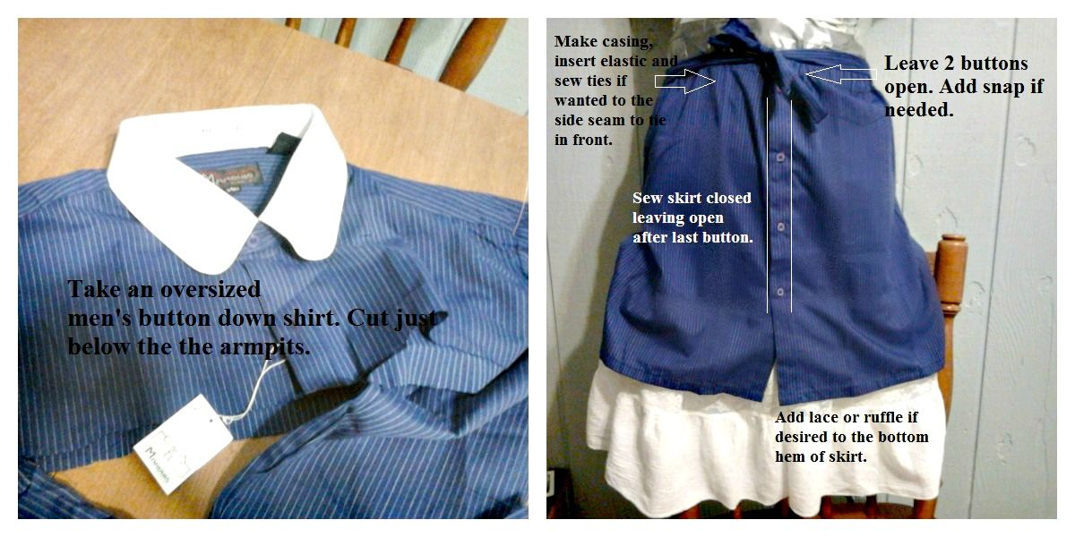 Men's Shirt to Skirt. Easy!
