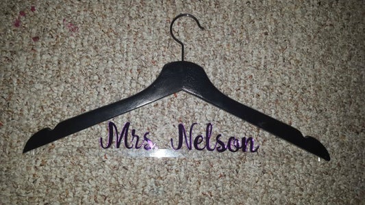 Glue Finished Name Bar Onto the Hanger 