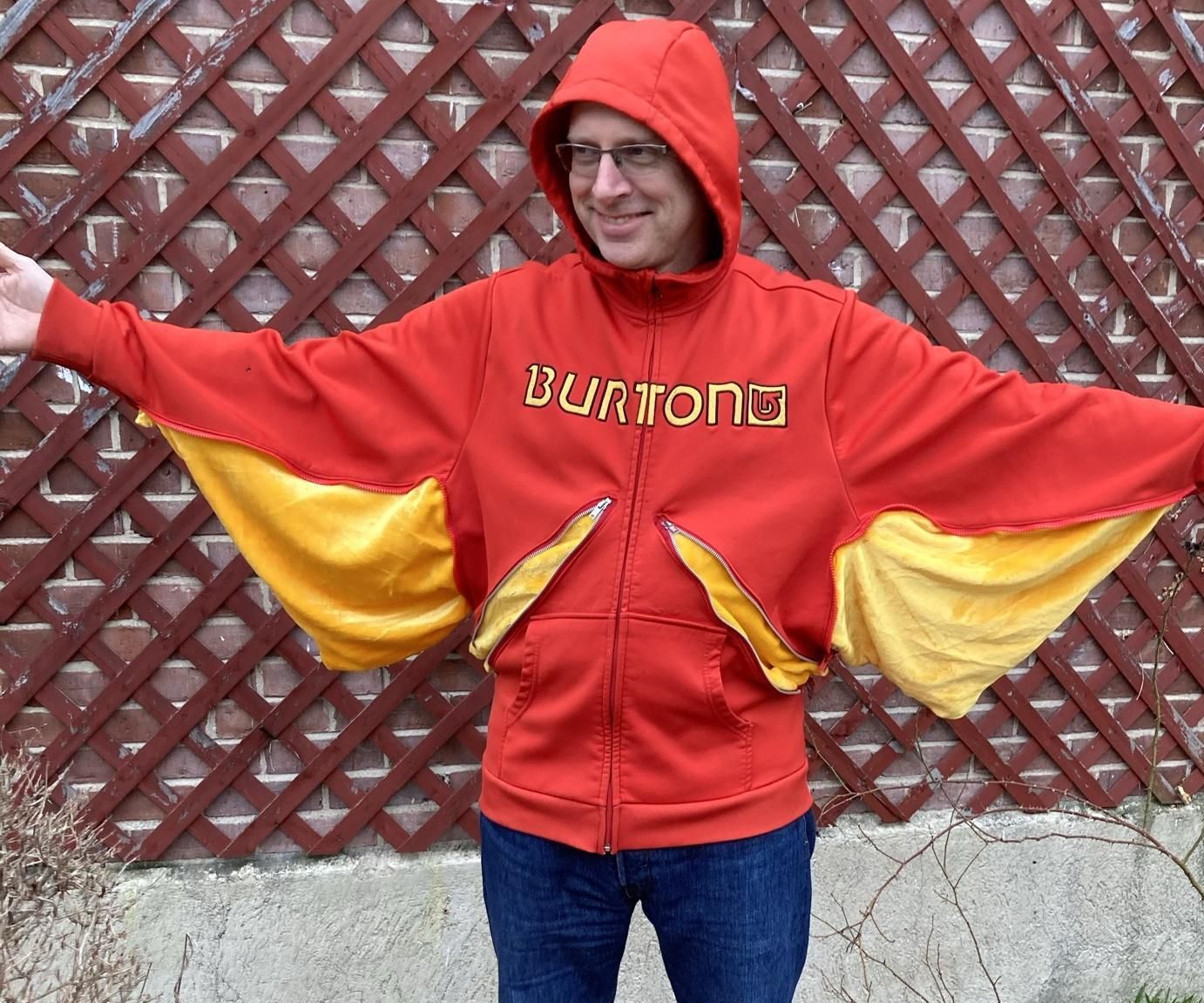 5 Zipper Wing Transforming Hoodie 