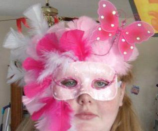 DIY Masquerade Mask Pink Butterfly