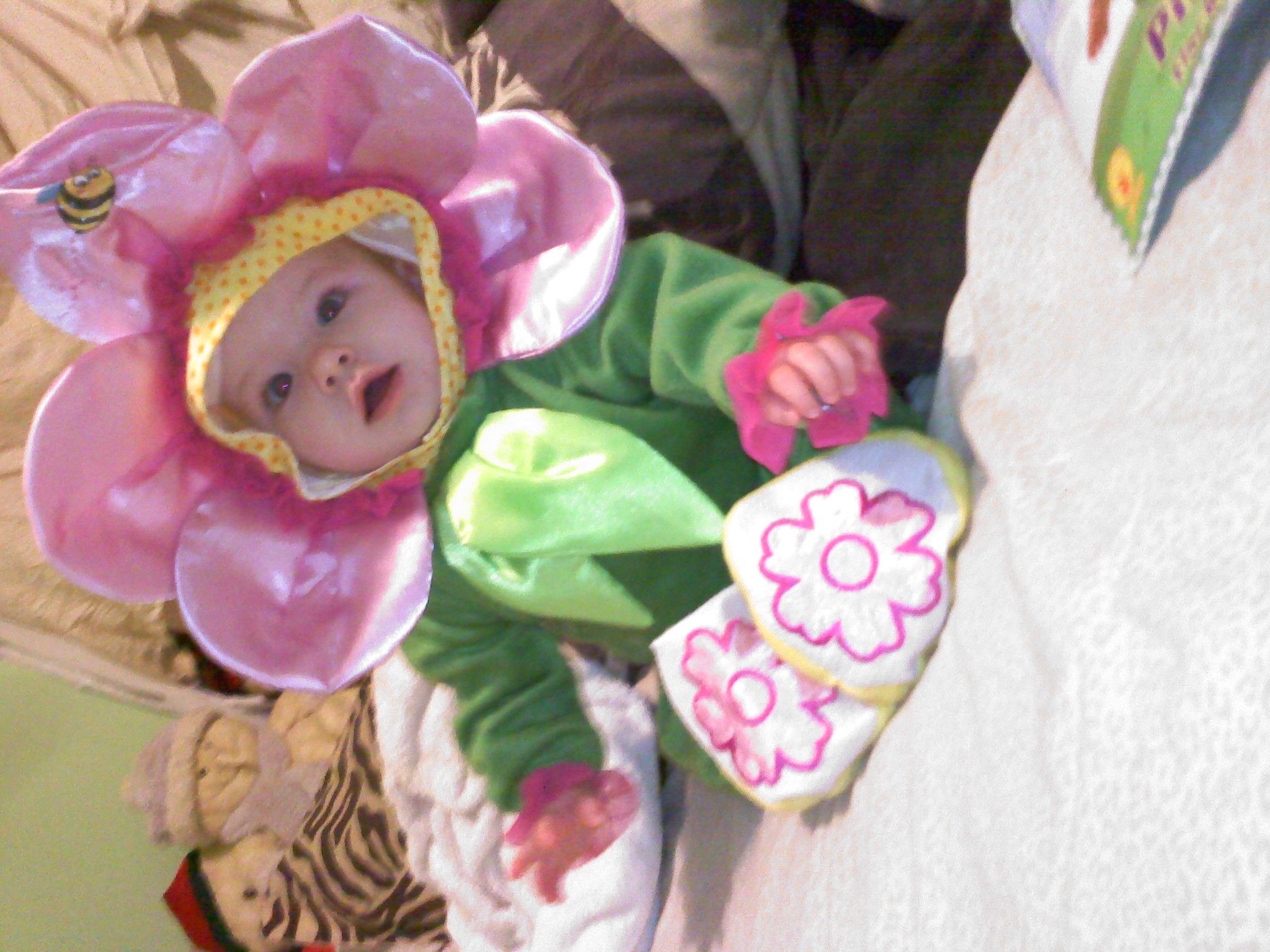 Kali Ann's First Halloween Being a Pink Daisy