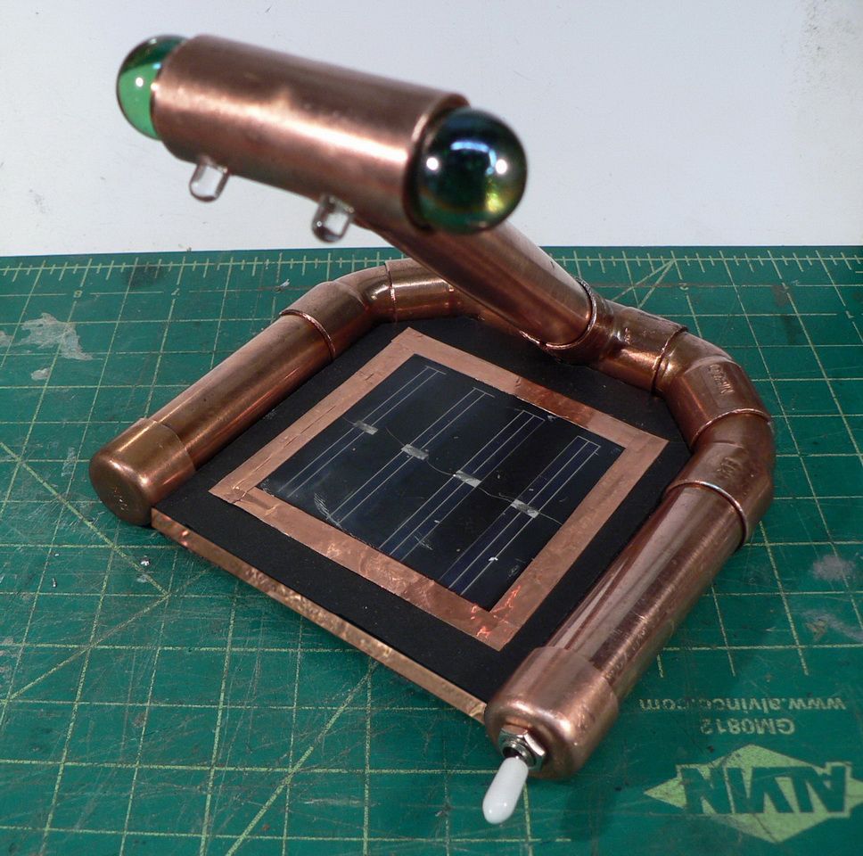 Miss Betsy's Rechargable Steampunk Solar Nightlight