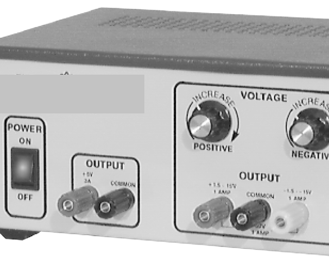 AC to +15V,-15V 1A Variable and 5V 1A Fixed Bench DC Power Supply