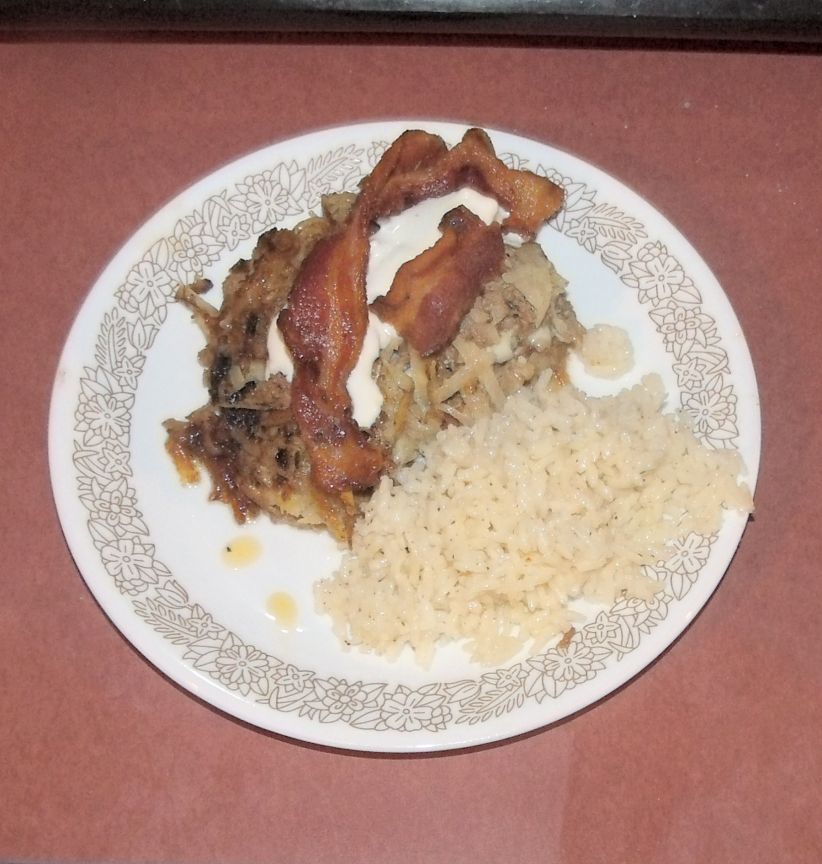 Potato Encrusted, Bleucheese and Bacon Stuffed Hamburger