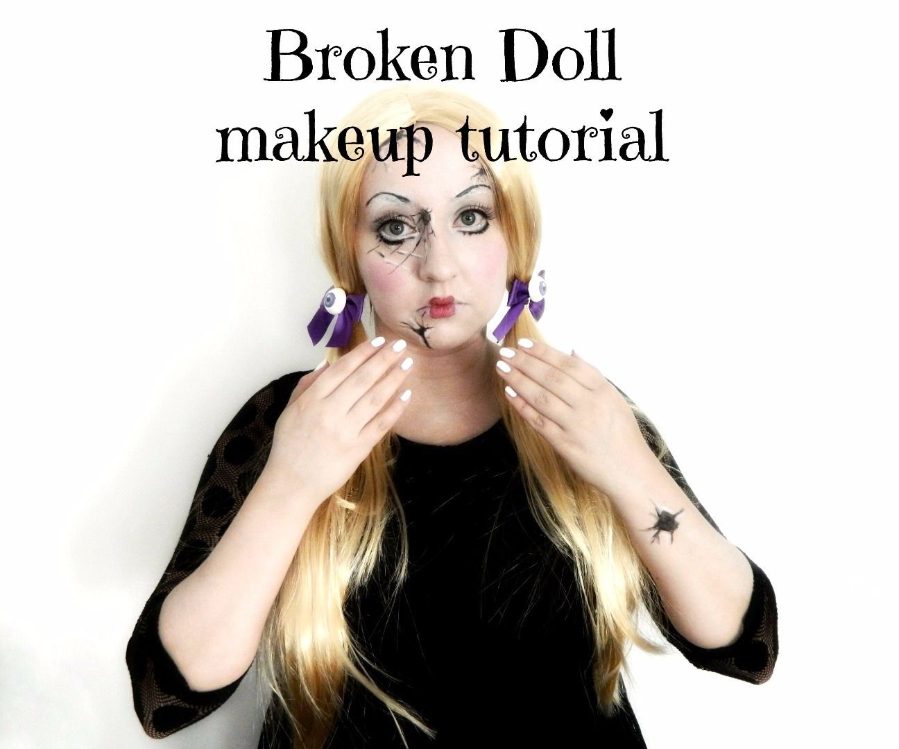 BROKEN DOLL Halloween Makeup Tutorial 17 Steps (with Pictures