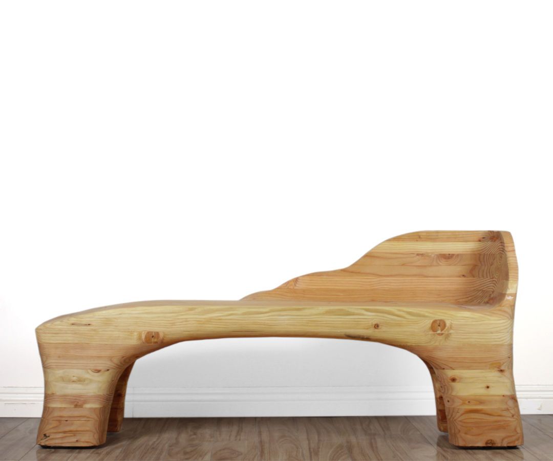 Power-Carved Lounge Bench