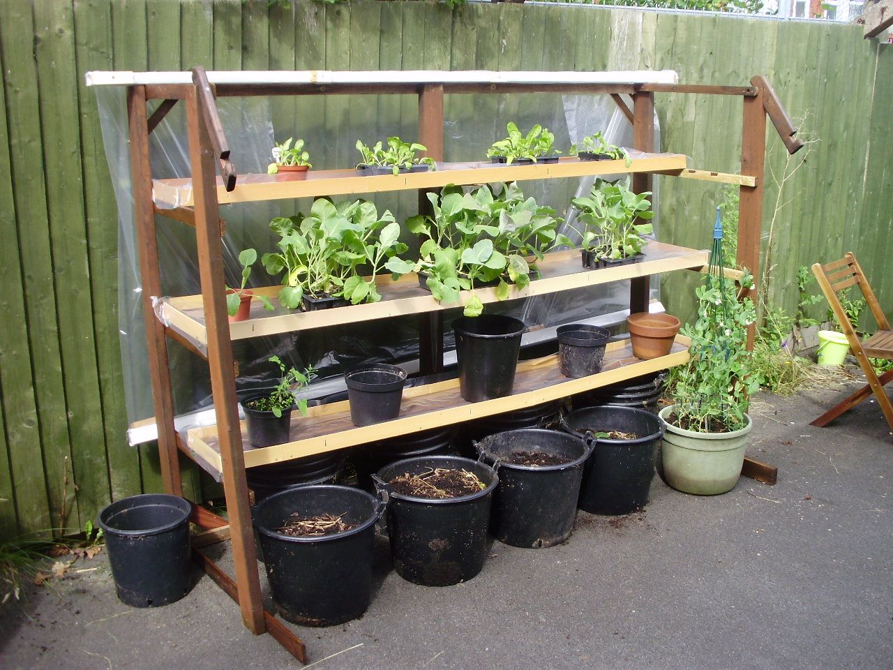 Vertical Garden Made From Scrap Materials