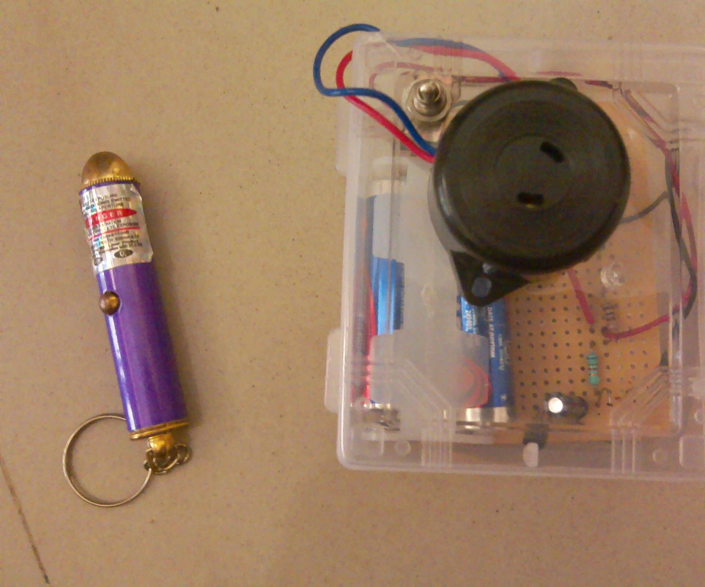 Simple and Portable Laser Tripwire for Under 2$