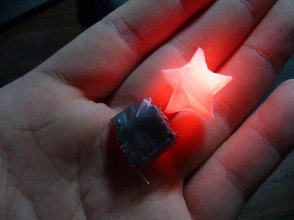 Origami Star LED Throwie
