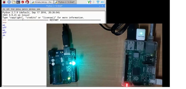  Communication Between Raspberry Pi and Arduino Via Usb #firmata #python