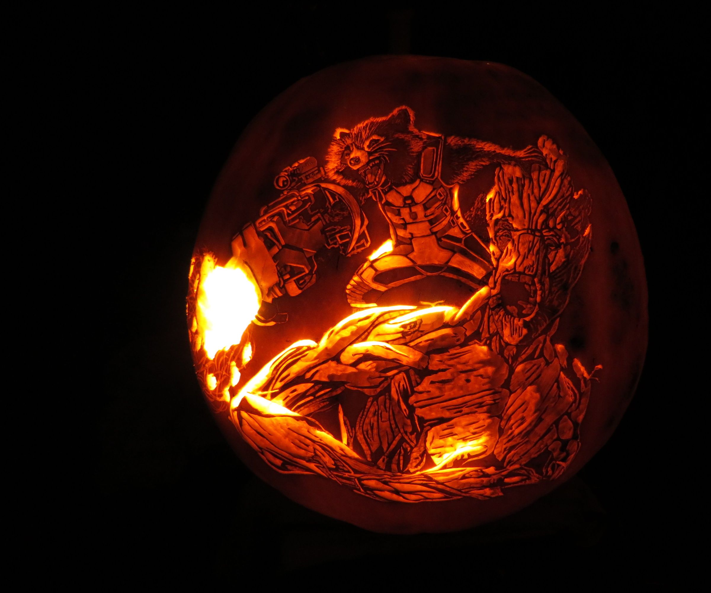 How to Carve Rocket and Groot