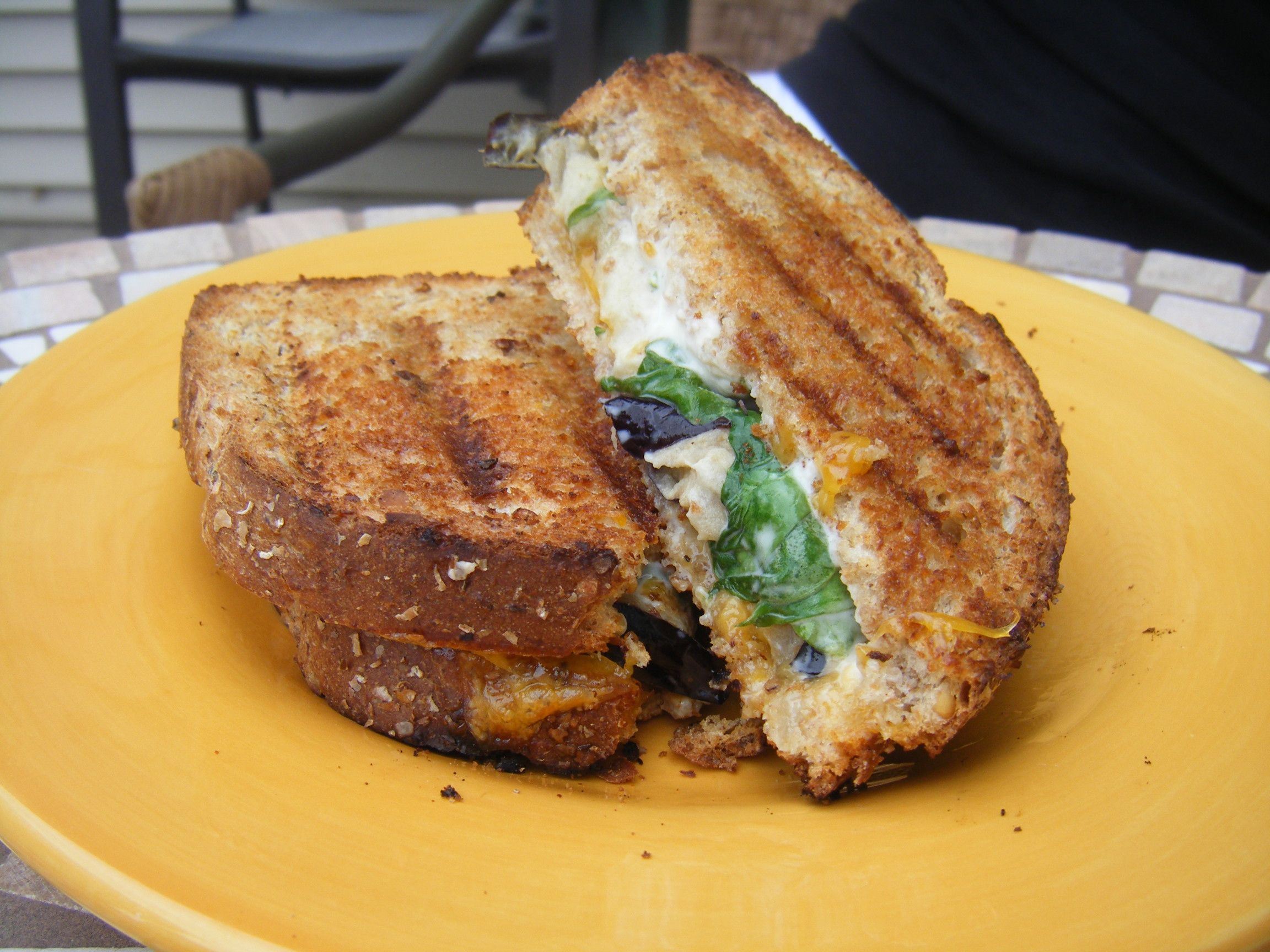 Grilled Eggplant Sandwich (Vegetarian)