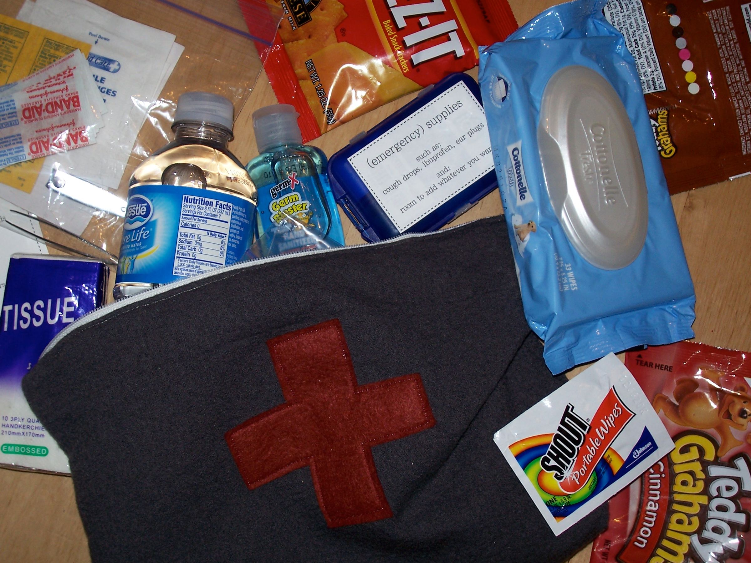 First Aid Kit (with instructions for making a lined zipper pouch)
