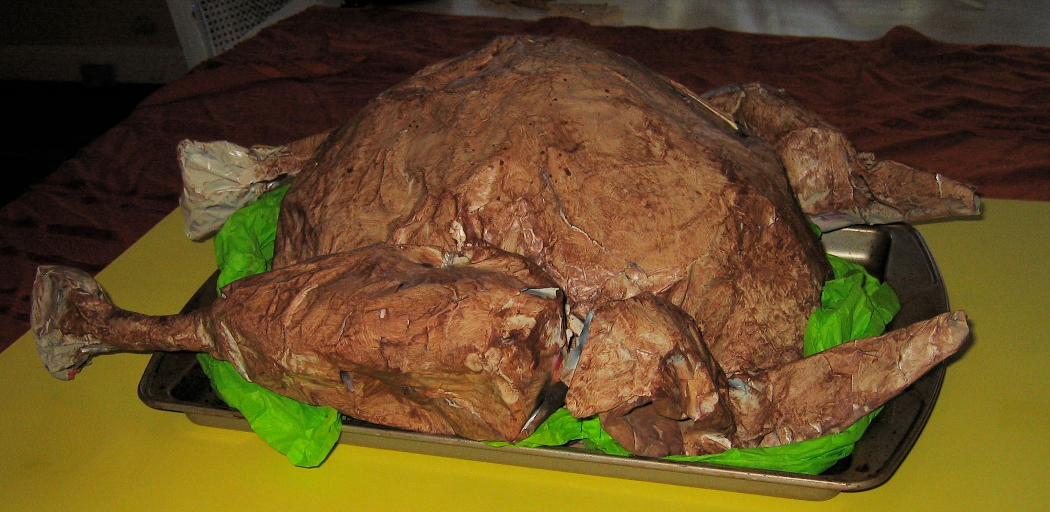 how to make a papier mache turkey