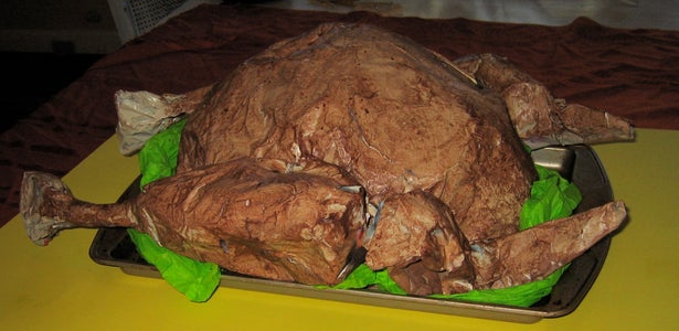 how to make a papier mache turkey