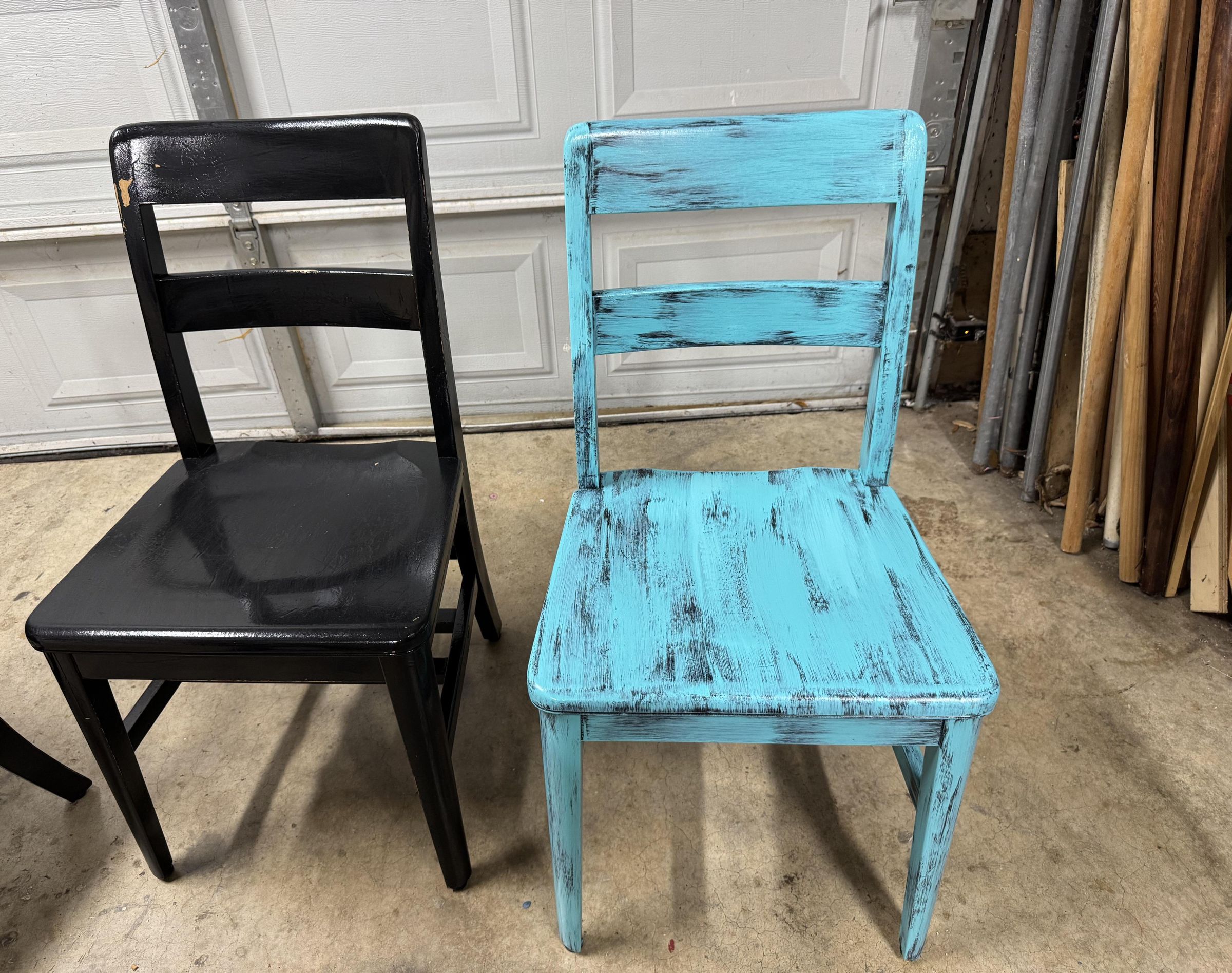 DIY Distressed Shabby Chic Chair upcycled from restaurant