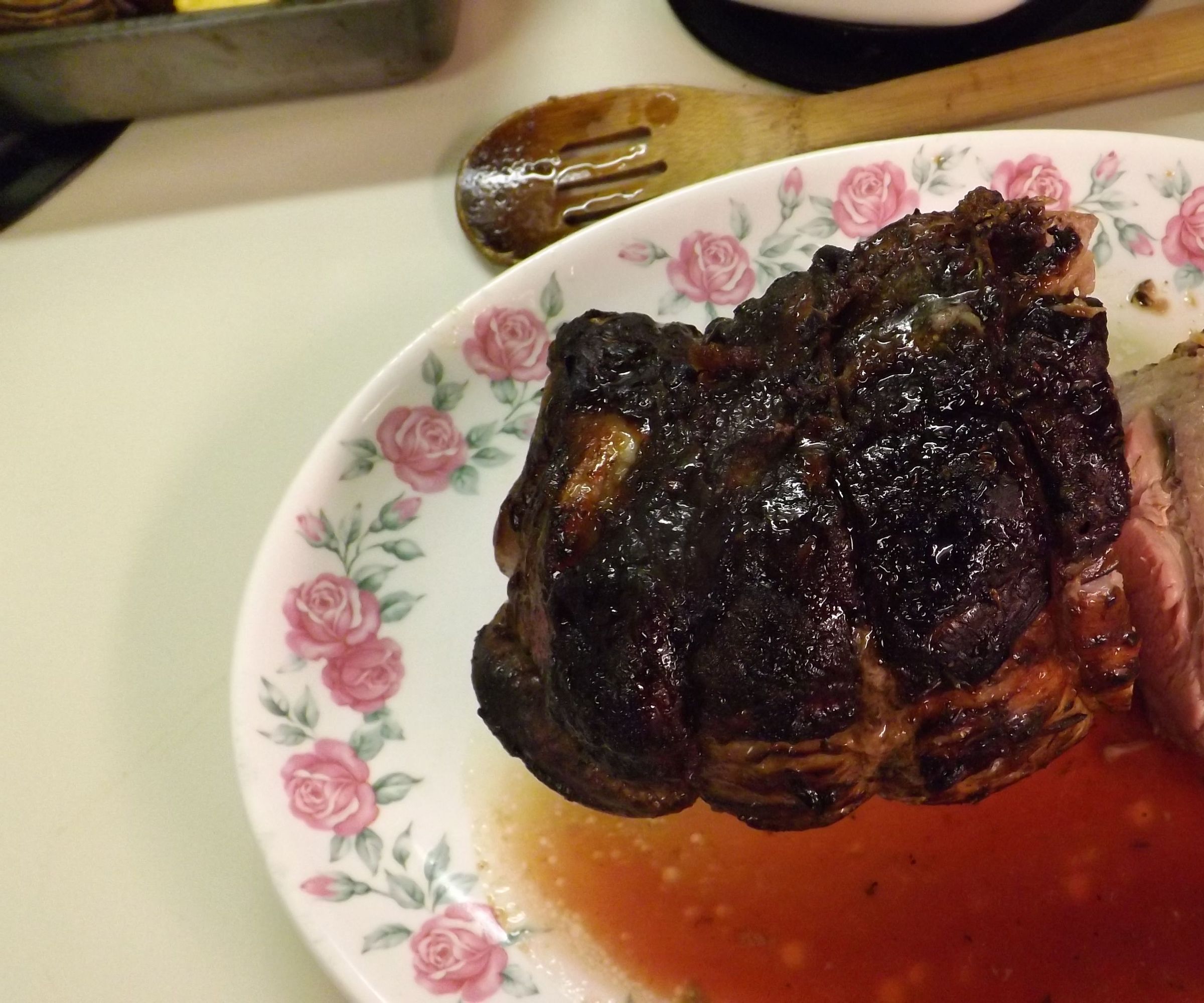 OVEN ROASTED PORK WITH APPLES, PEARS, PINEAPPLE, AND ONIONS