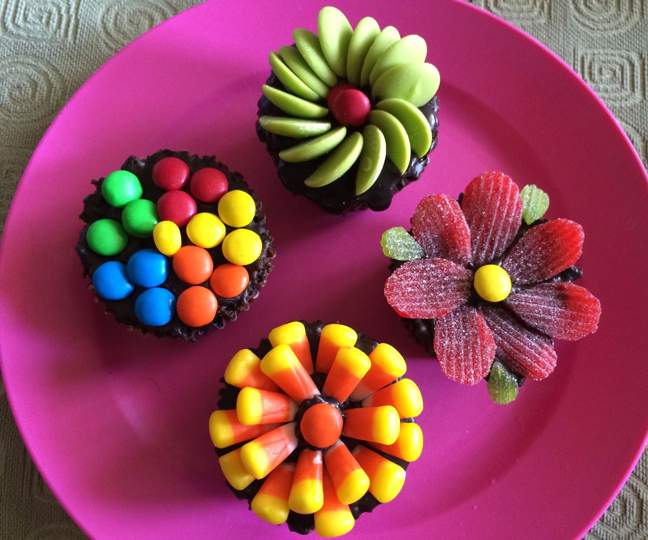 Colourful Chocolate Cupcakes