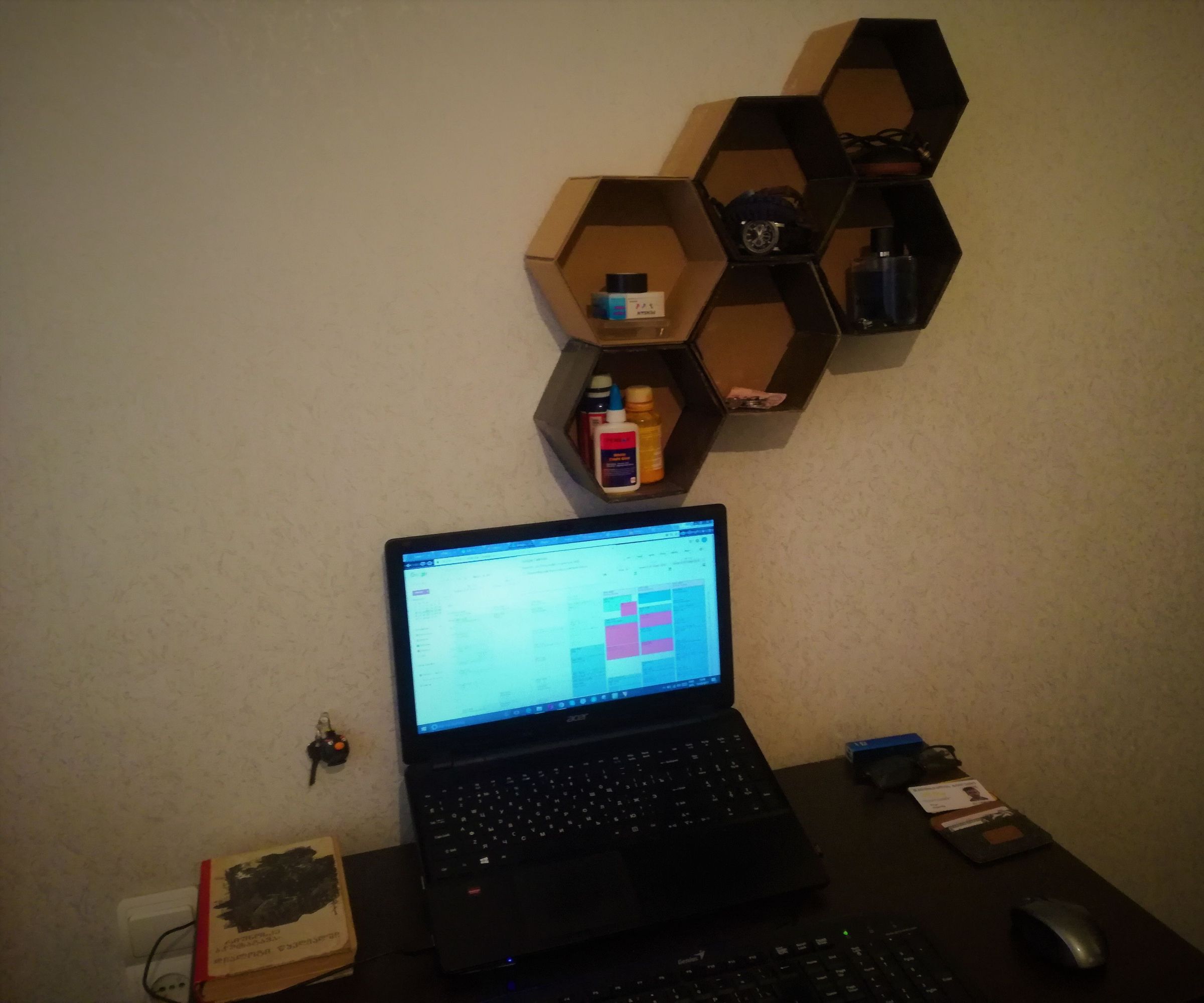 Cardboard Honeycomb Organizer Shelves