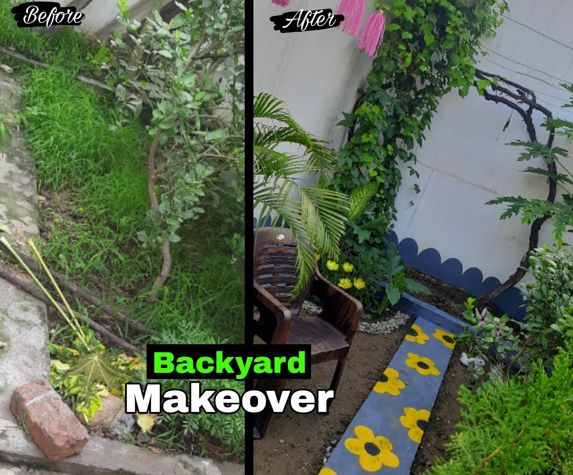 From Weeds to Wonderland: a DIY Backyard Makeover Using Recycled Materials