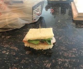 Square Turkey and Lettuce Sandwich