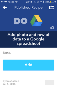 Connect IFTTT DO Camera and Google Drive (Part 1)