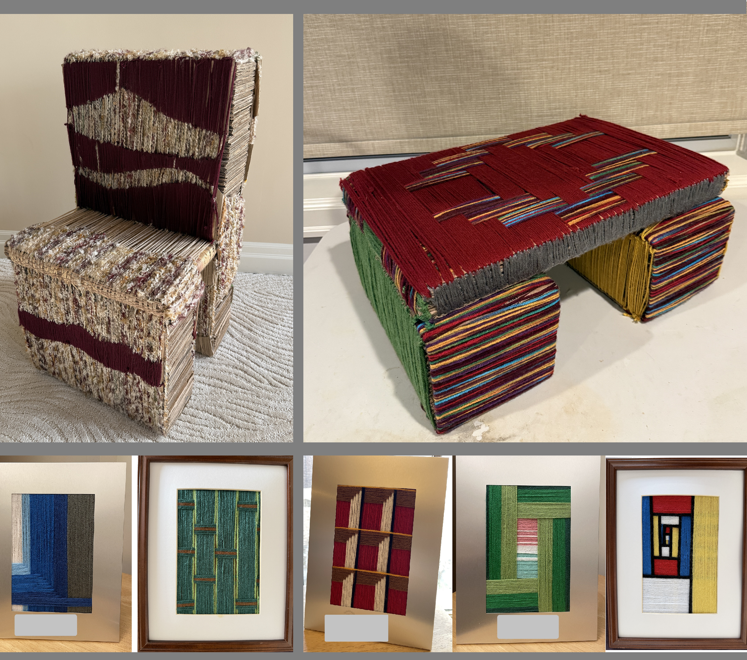 Art \u0026 Furniture From Corrugated Cardboard and Yarn : 8 Steps - Instructables, image size:4100x3624