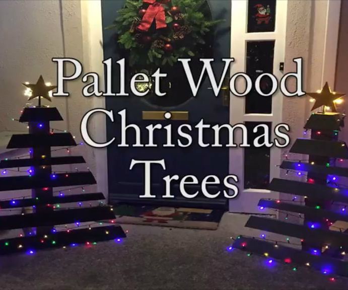 How to Make Two Pallet Wood Christmas Trees From One Pallet! 
