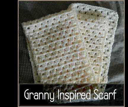 Crochet Granny Square Inspired Scarf