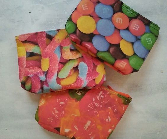 Rainbow Candy Makeup Bags