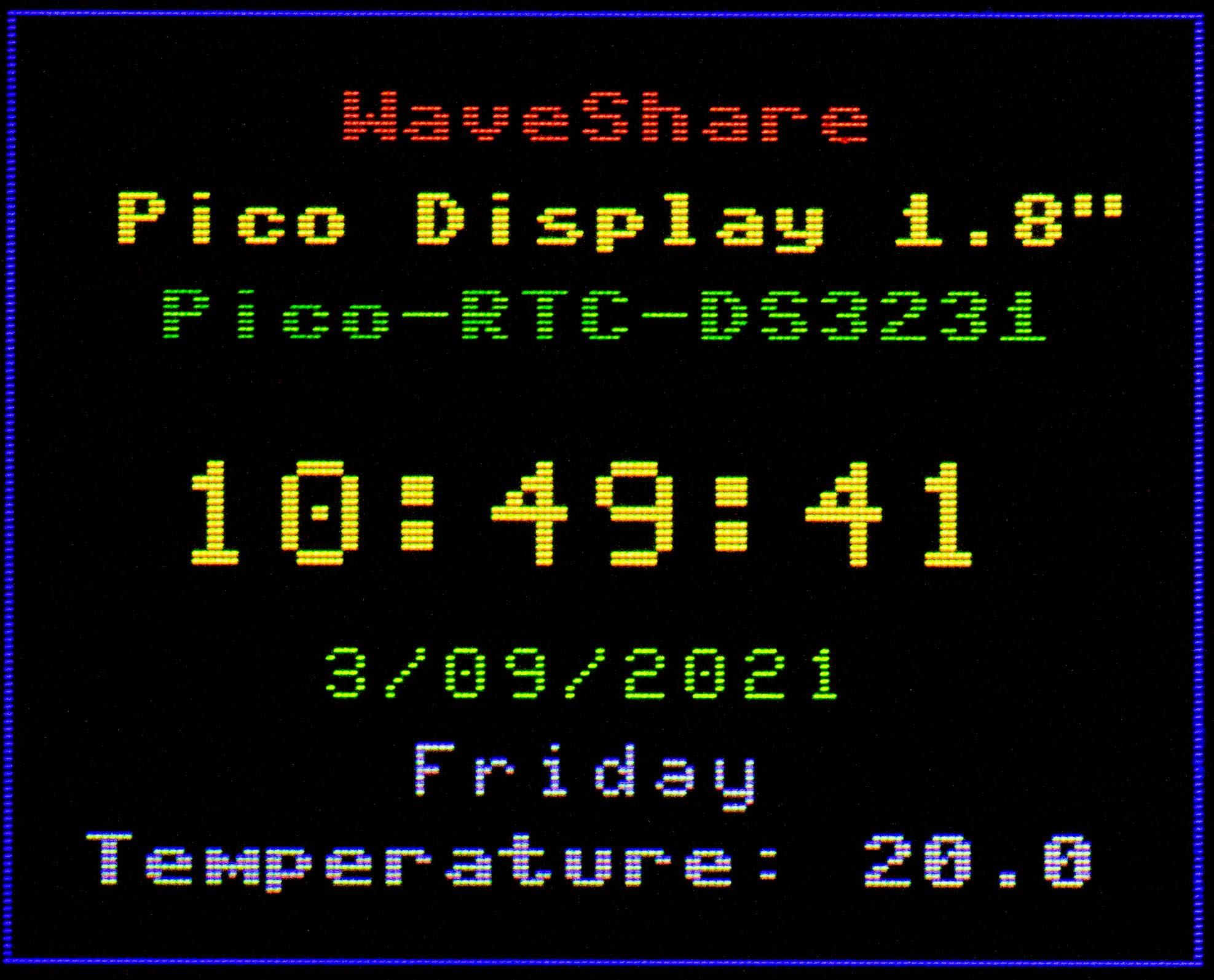 Pi Pico Real Time Clock DS3231 - Workout