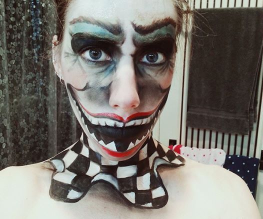 Creeeeeepy Clown Face Tutorial. =D