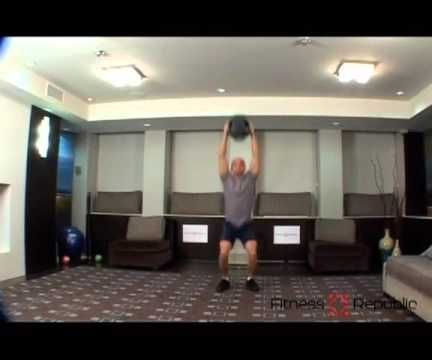 Jump Squats With Overhead Carry Exercise