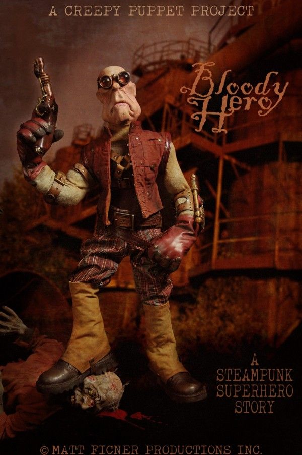 Building "The Bloody Hero"  A Steampunk Superhero Puppet