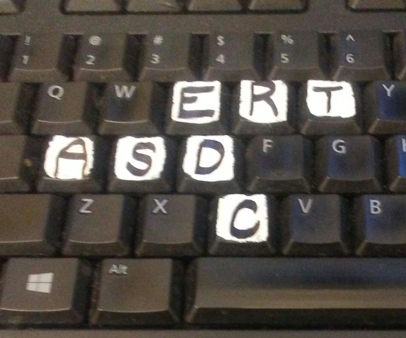 Replace Letters (or Make Bigger Letters) on Computer Keyboard
