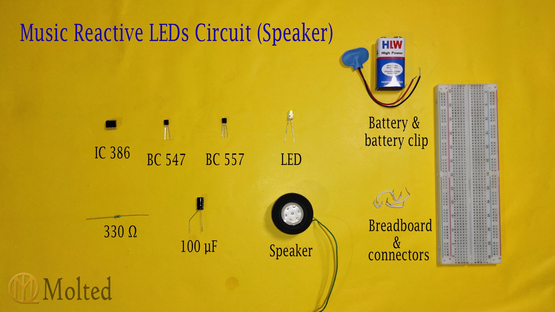 MIC/AUX Cable/Speaker : 3 Steps ... Circuit Diagram