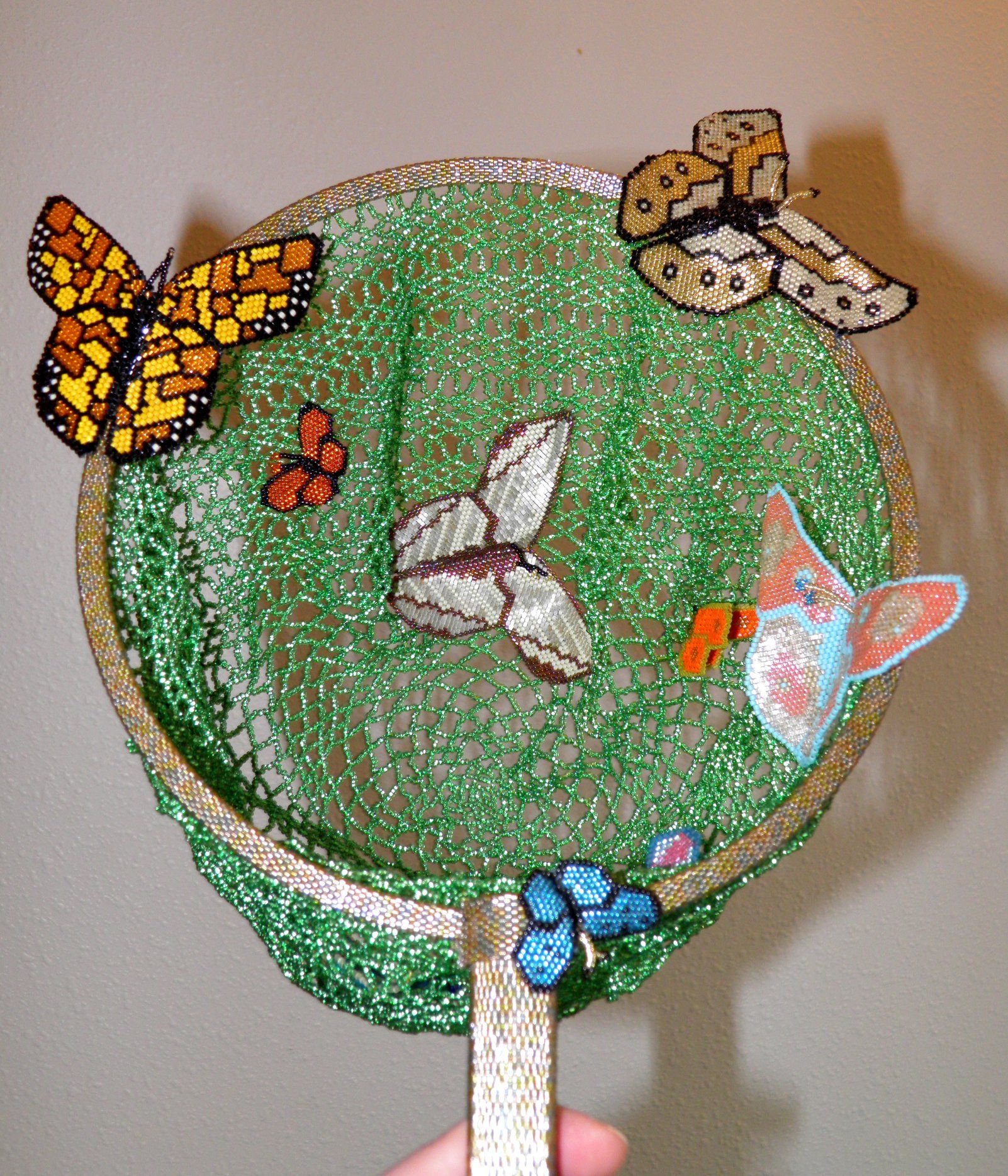Beaded butterfly net