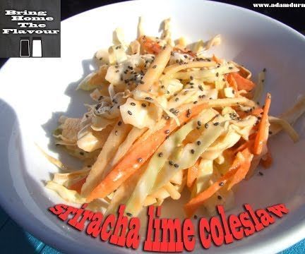 Easy Sriracha Lime Coleslaw 