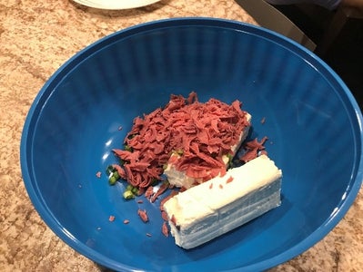 Cut All Beef Into ¼ to ½ Inch Sections Into Bowl 