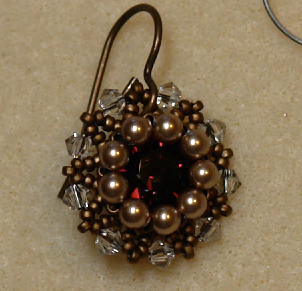 Sidonia's Handmade Jewelry - Vintage Swarovski Beaded Earrings
