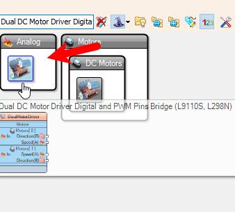 In Visuino Add & Connect Components